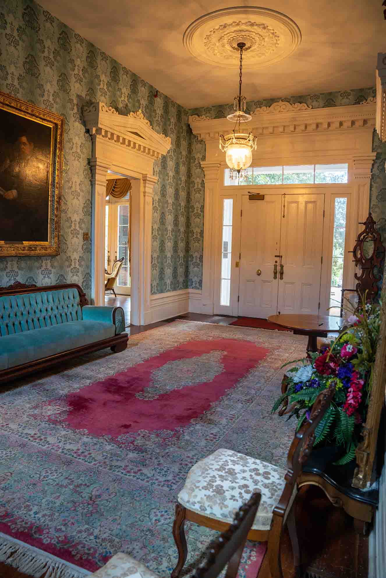 Foyer to Bellevue, a historic mansion in LaGrange, Ga.