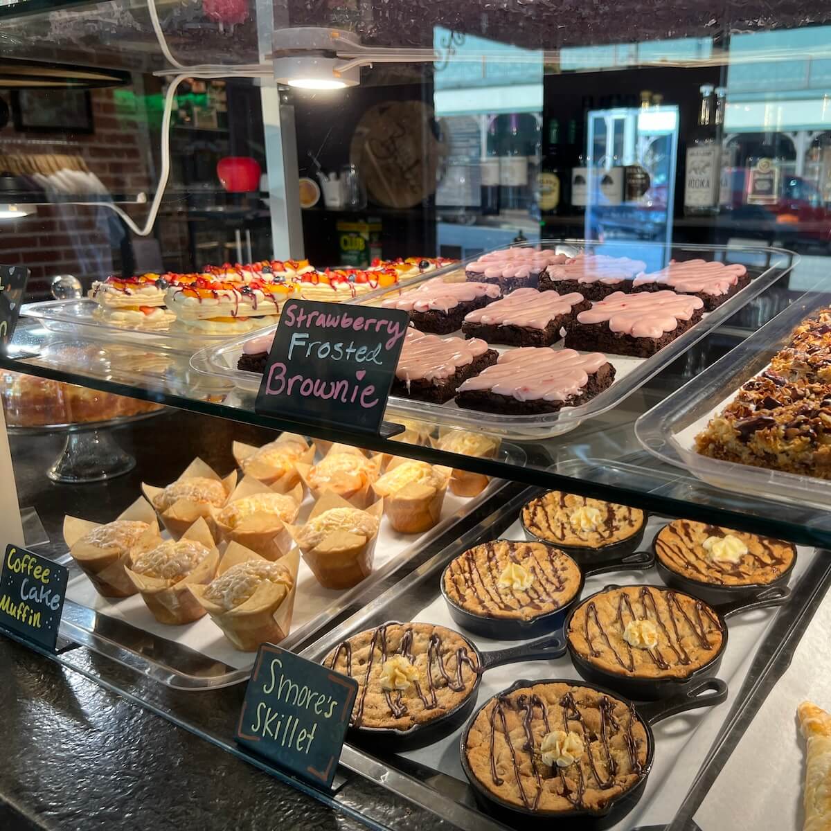 Pastries on display at Cafe Brulee in LaGrange, Georgia.