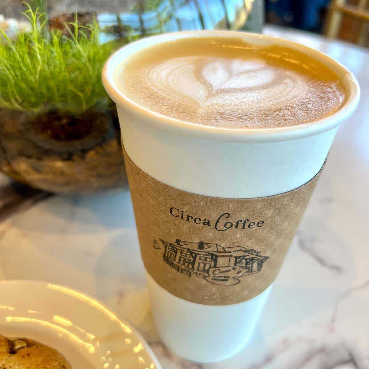 Latte art at Circa Coffee in LaGrange, Georgia.