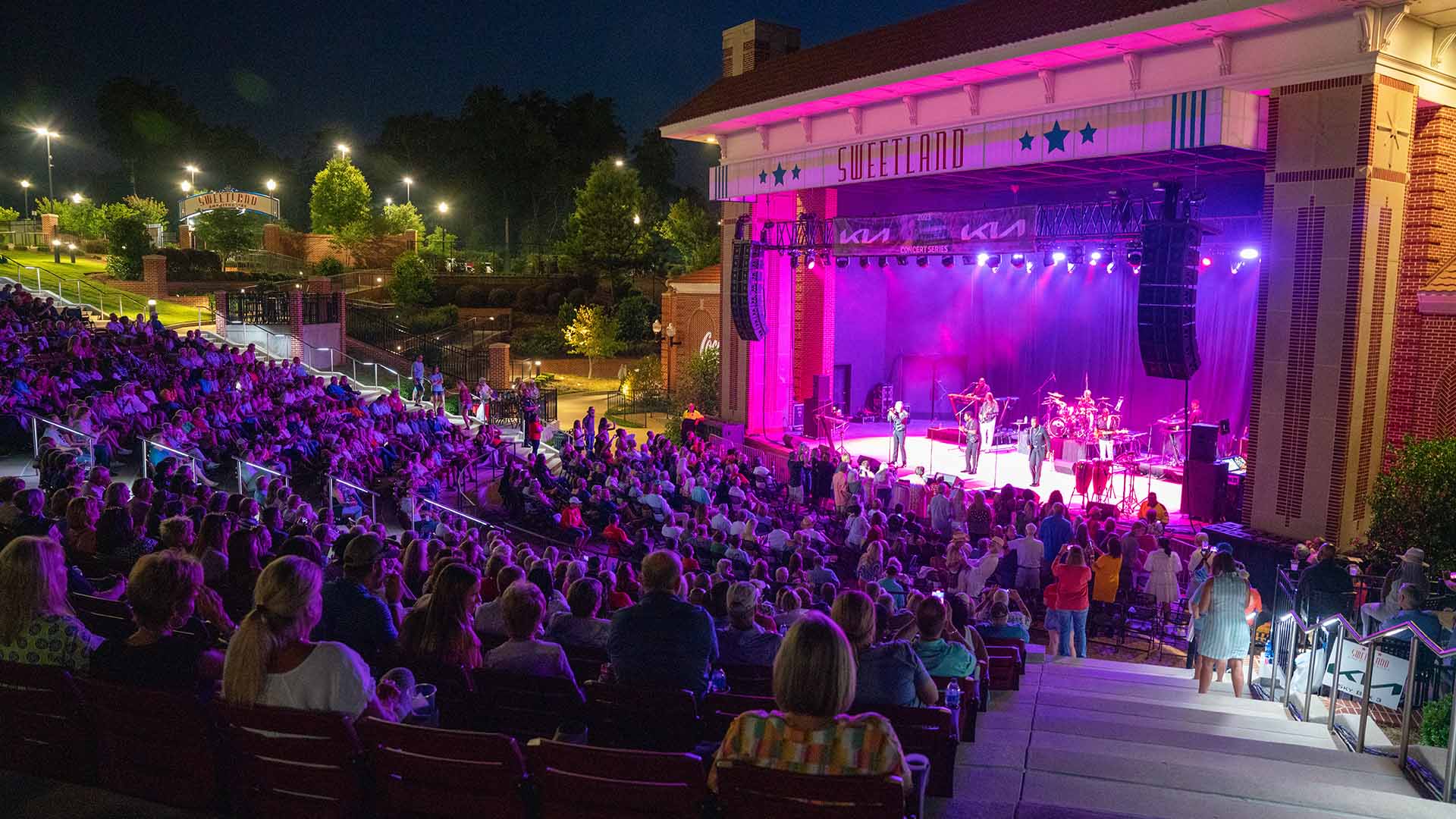 The Commodores perform at Sweetland Amphitheatre in LaGrange, Georgia.