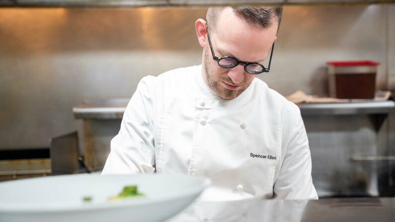 Mare Sol and C'sons executive chef Spencer Ellen prepares a meal in LaGrange, Georgia.