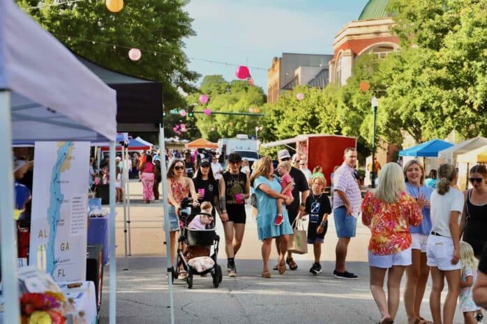 LaGrange residents enjoy the 2025 Summer Street Party in downtown Main Street LaGrange.
