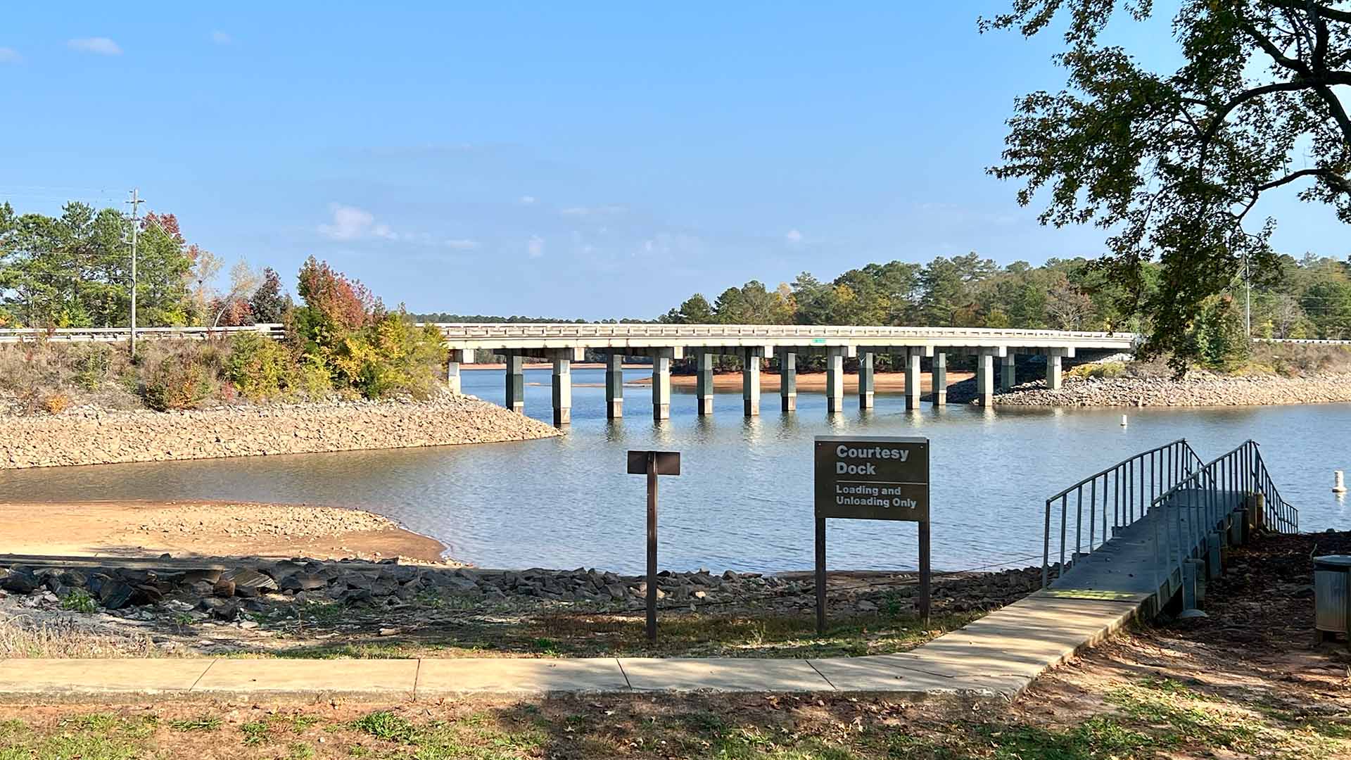 A boat ramp at Sunny Point Park in Troup County. Visit LaGrange, Georgia.