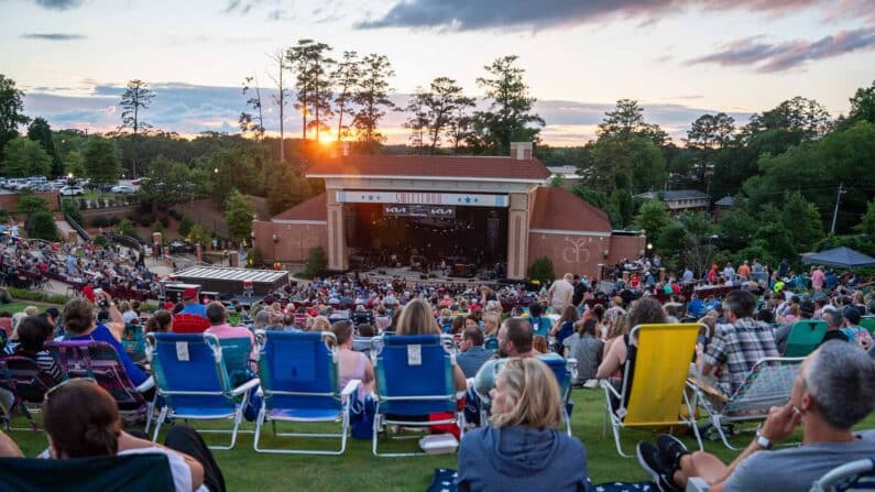 Guests enjoy a show at Sweetland Amphitheatre in LaGrange, Georgia