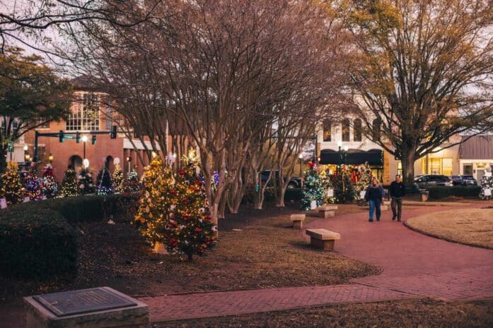 Downtown LaGrange in winter time